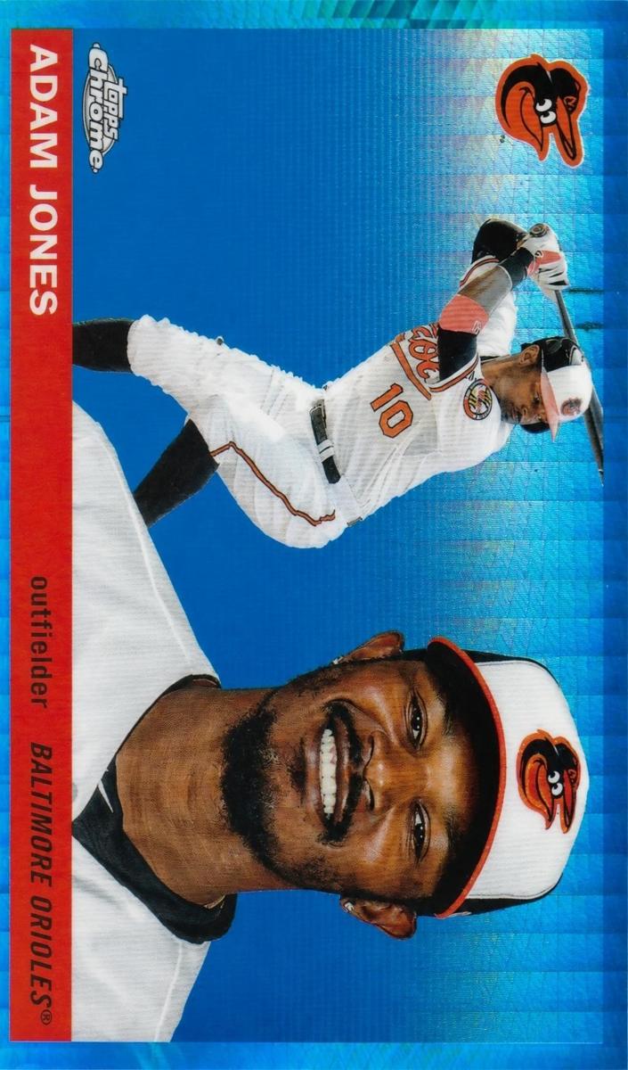2025 Topps Chrome Platinum Adam Jones [Gold Wave] #343 card