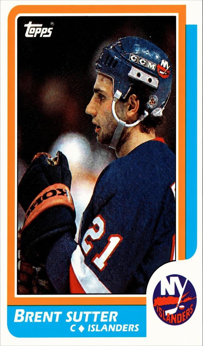 1986 Topps Brent Sutter #117 card