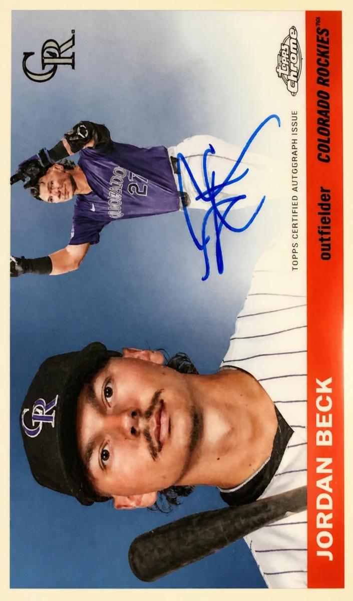 2025 Topps Chrome Platinum Jordan Beck #CPA-JB card