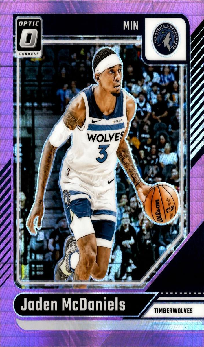 Jaden McDaniels 2024-25 Donruss Optic Basketball card