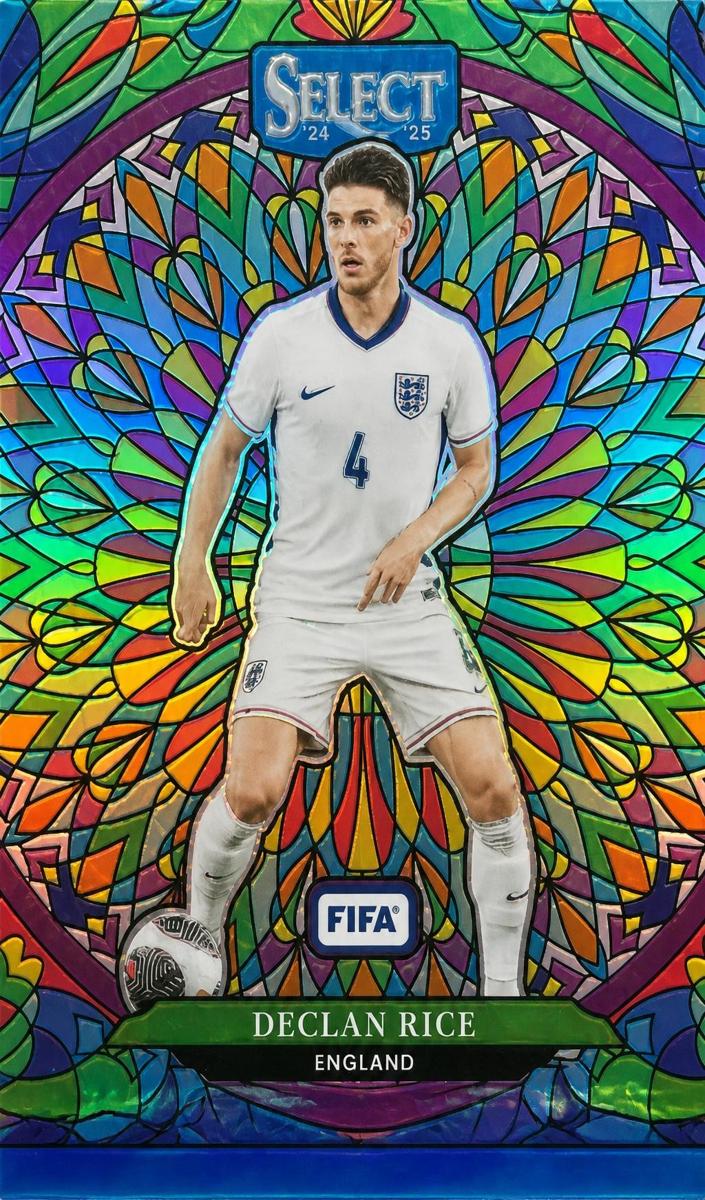 2024 Panini Select FIFA Stained Glass Declan Rice #8 card