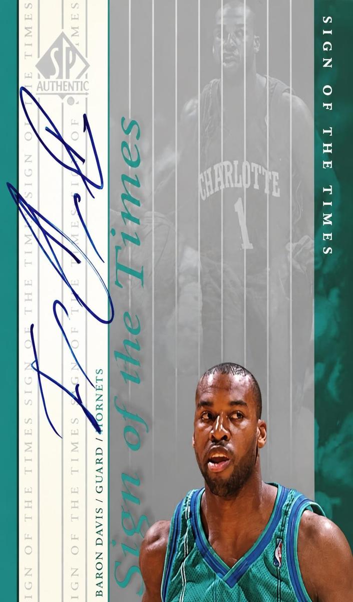 1999 SP Authentic Baron Davis #BD card