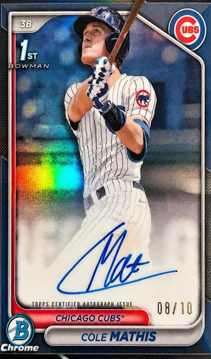 2024 Bowman Bowman Draft Black Refractor Cole Mathis front