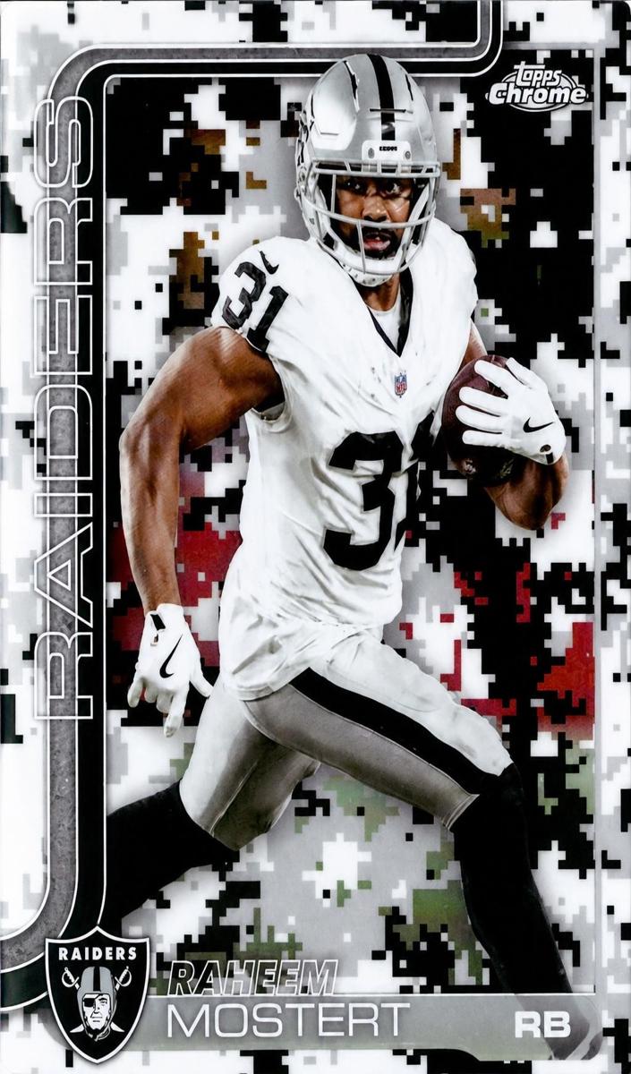 Raheem Mostert 2025 Topps Chrome Football card