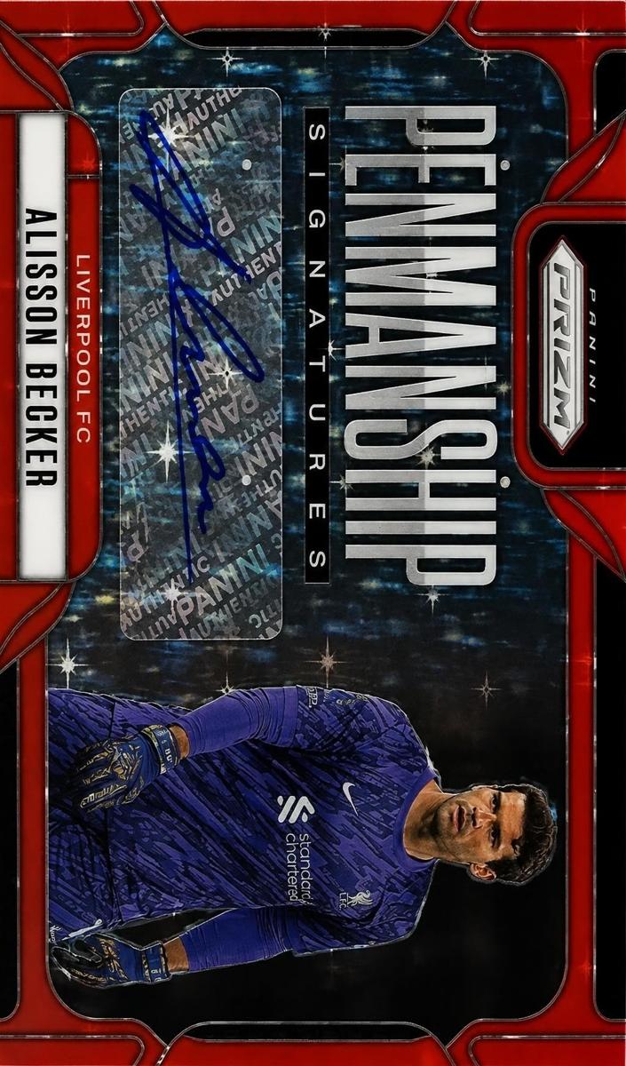2024 Panini Prizm Premier League Alisson Becker [Red Stars] #P-AB card