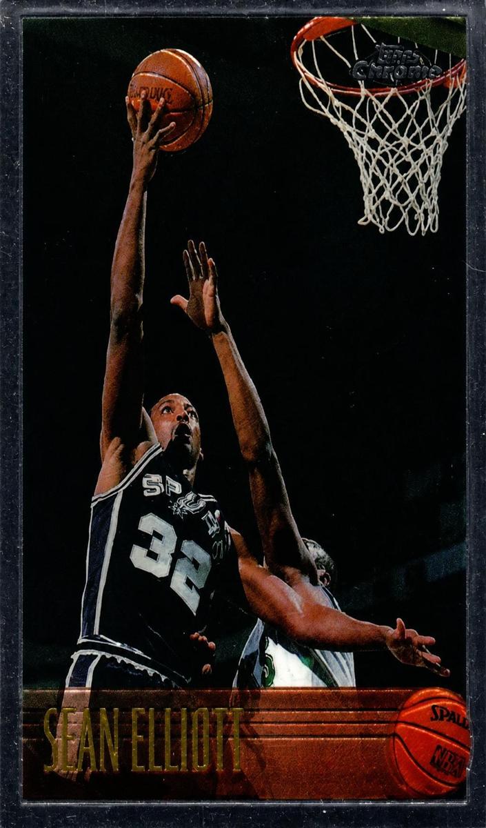 1996 Topps Chrome Sean Elliott #107 card