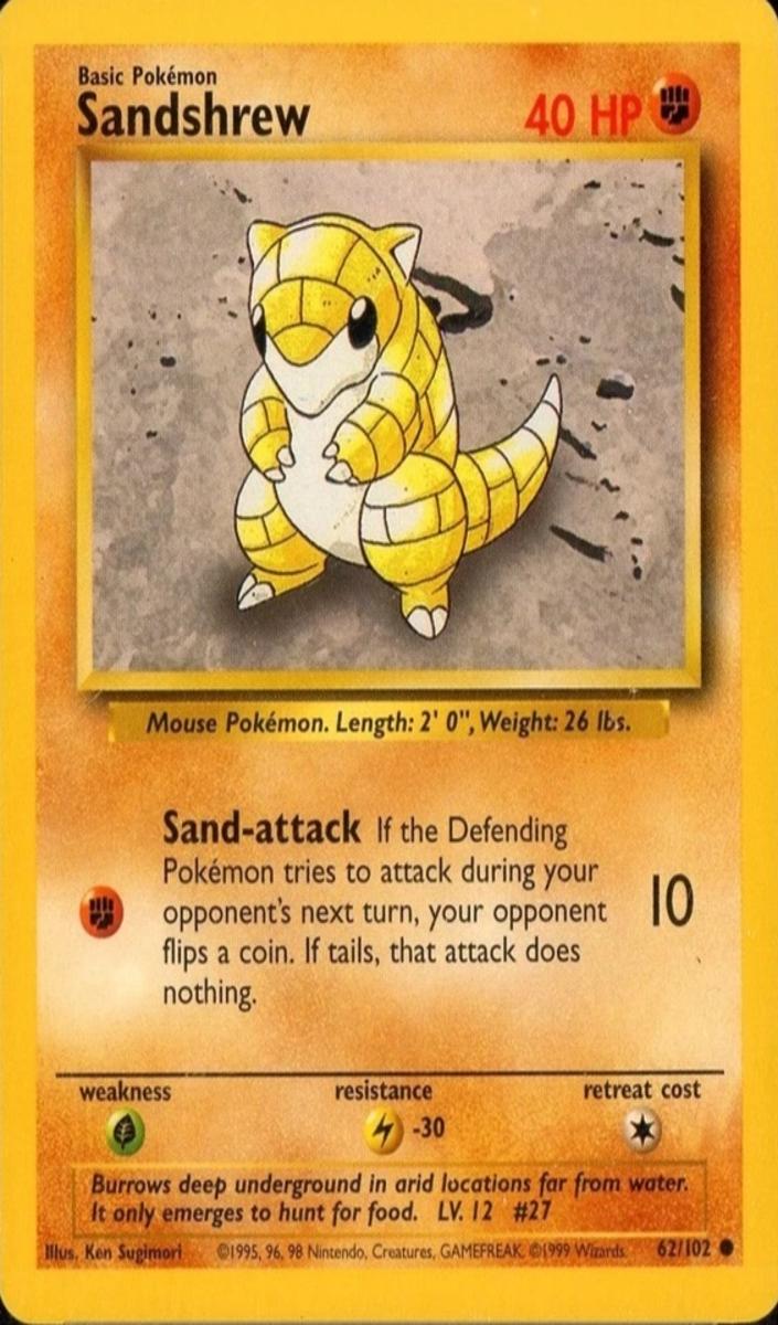 Sandshrew 1999 Pokemon Base Set