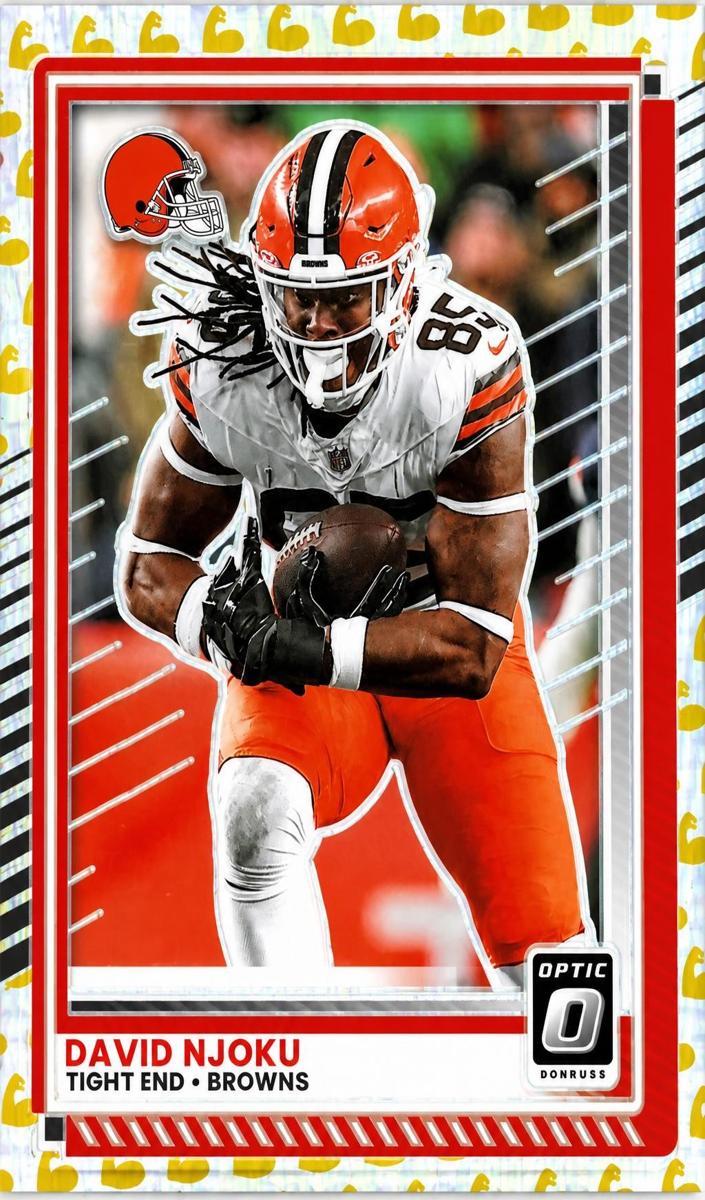 David Njoku 2025 Donruss Optic Football card