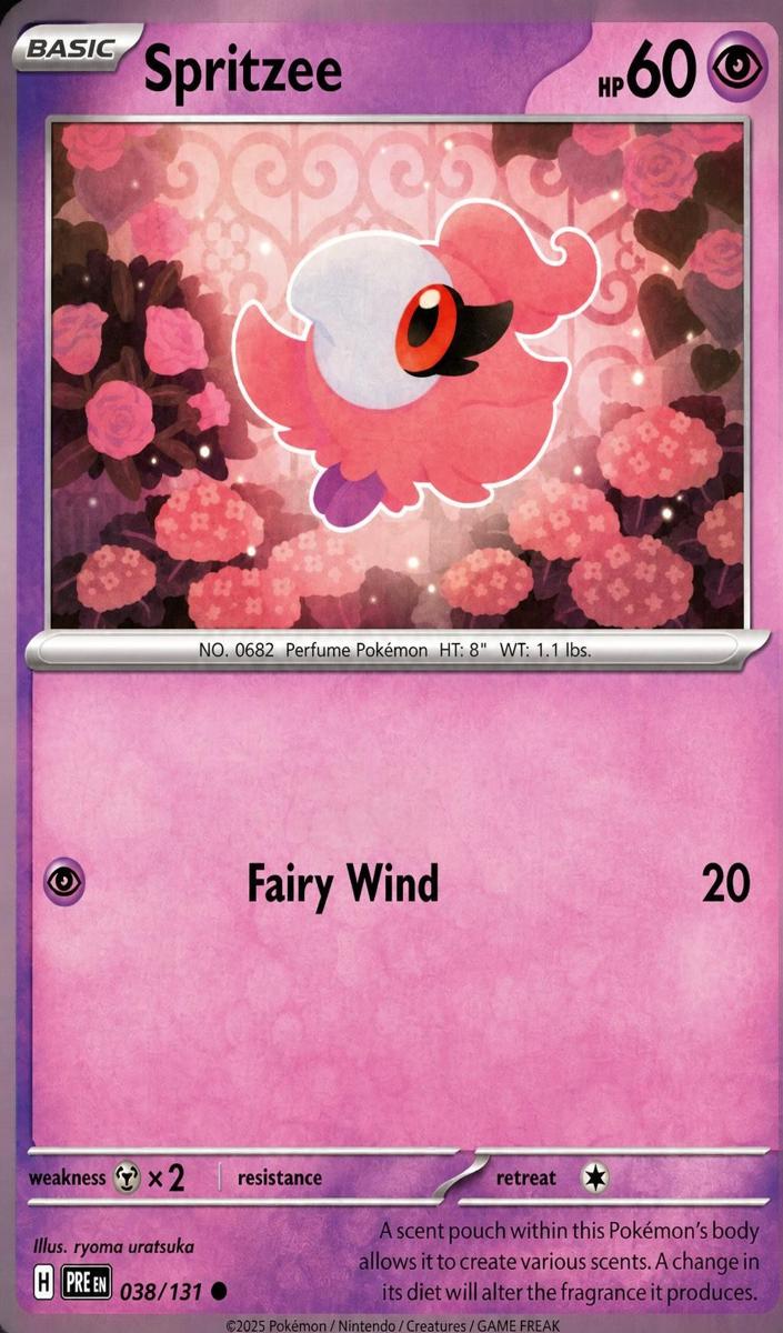 Spritzee 2025 Pokemon Scarlet & Violet Prismatic Evolutions