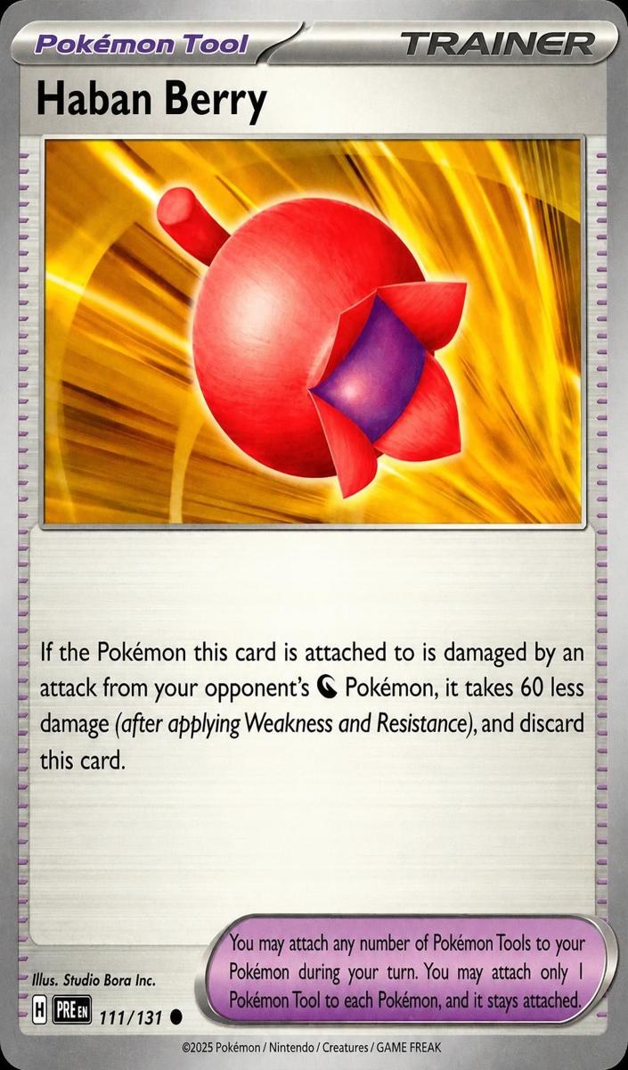 Haban Berry 2025 Pokemon Scarlet & Violet Prismatic Evolutions