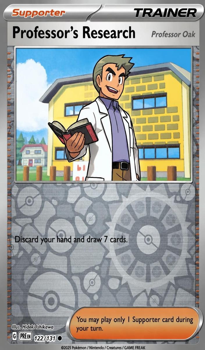 2025 Professor's Research: Professor Oak [Reverse] #122