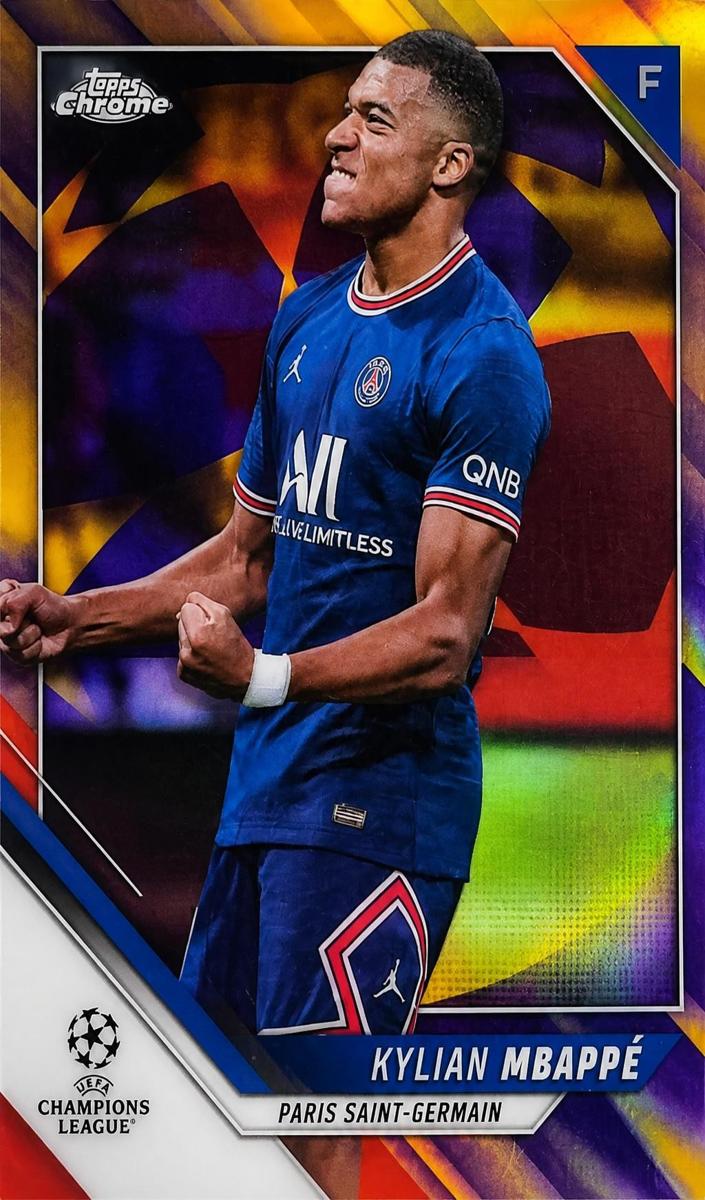 2021 Topps Chrome UEFA Champions League Kylian Mbappe [Purple] #1 card