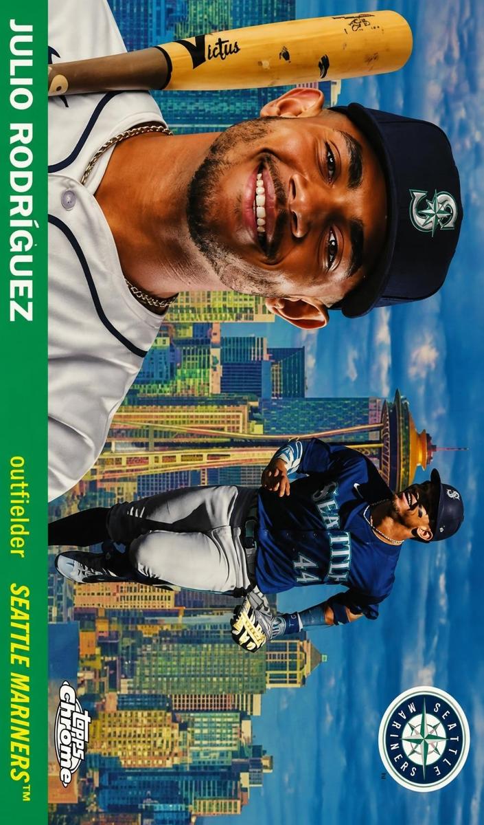 2025 Topps Chrome Platinum 1955 City Variation Julio Rodriguez #55CV-67 card