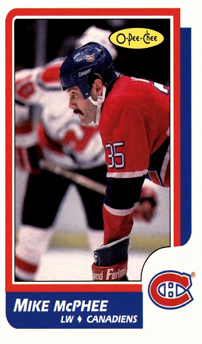 1986 O-Pee-Chee Mike McPhee #221 card