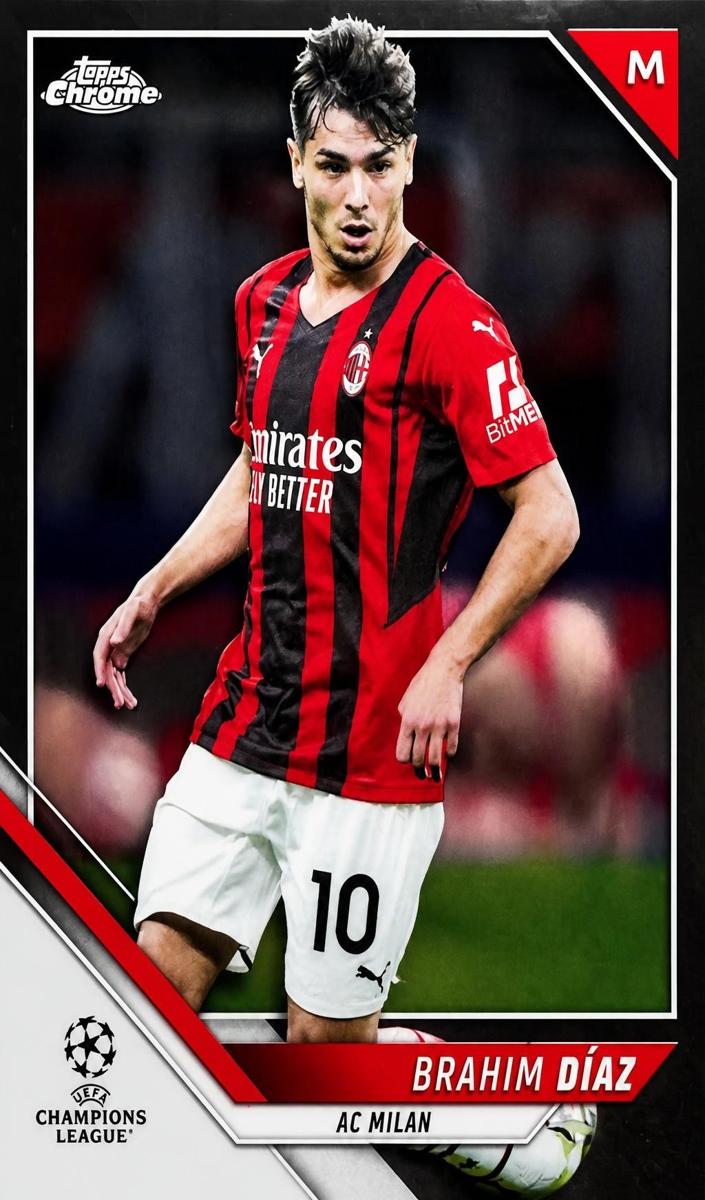 2021 Topps Chrome Champions UEFA League Brahim Diaz #36 card