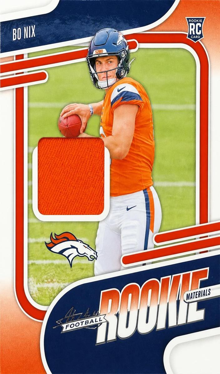 2024 Panini Absolute Rookie Materials Bo Nix [Gold] #ARM-BNX card