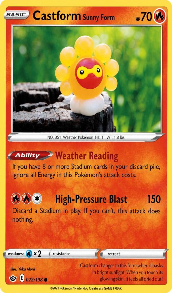 Castform Sunny Form 2021 Pokemon Chilling Reign