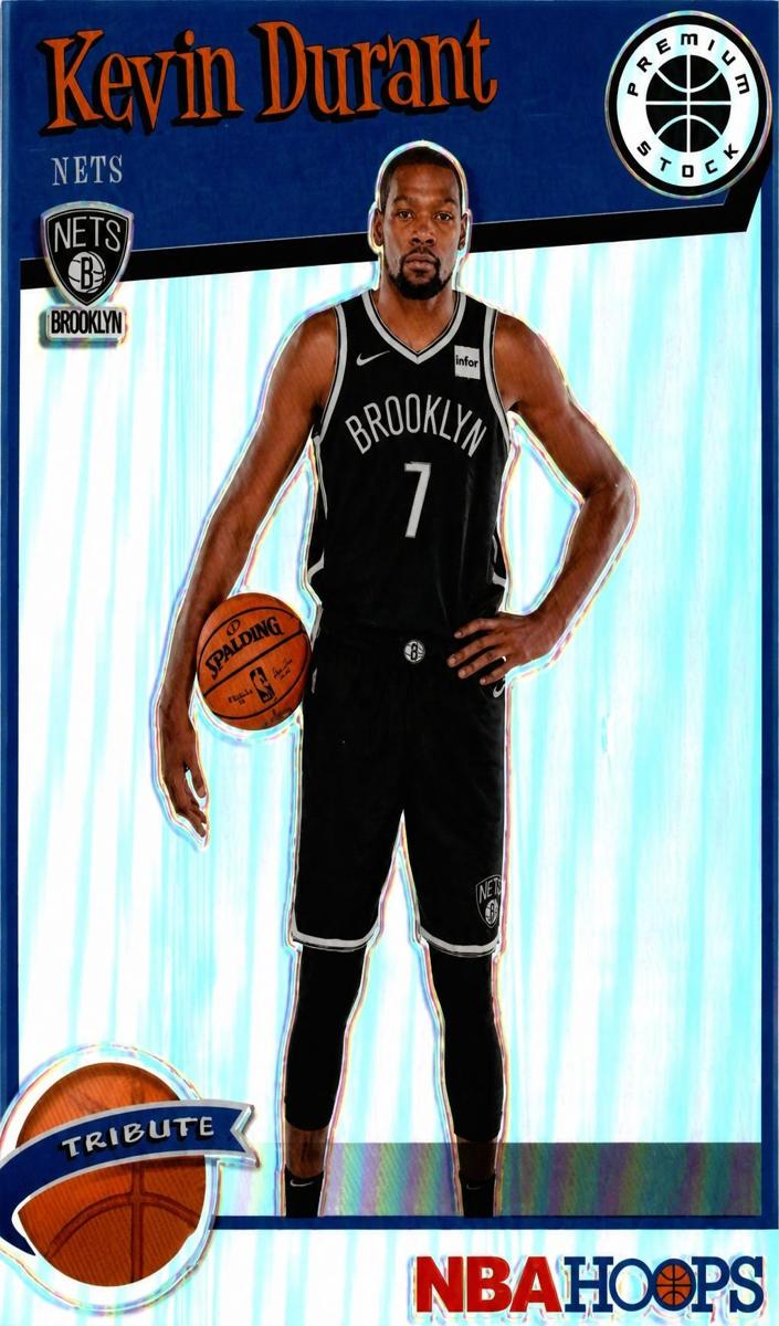 2019 Panini Hoops Premium Stock Kevin Durant [Silver] #284 card
