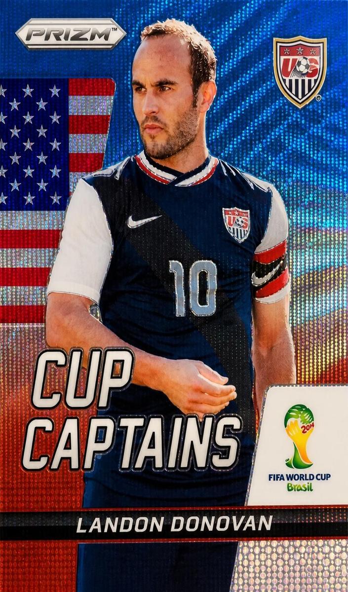 2014 Panini Prizm World Cup Landon Donovan [Blue & Red Blue Wave] #18 card
