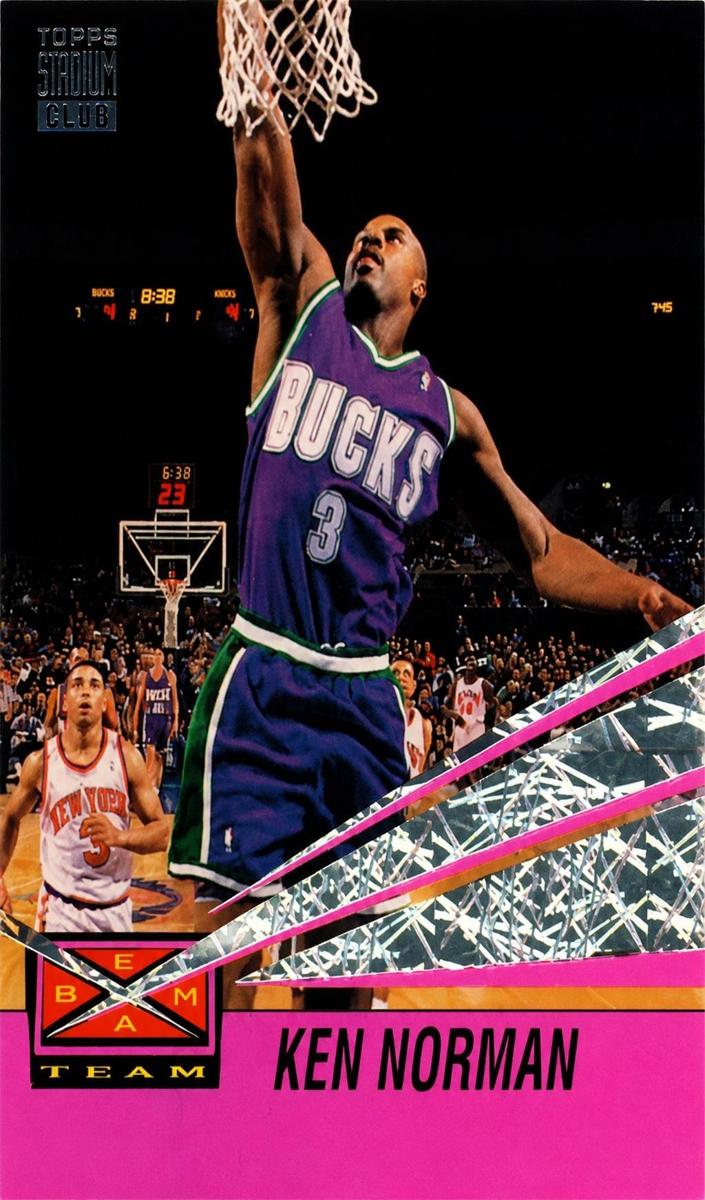 Ken Norman 1993 Topps Stadium Club Beam Team Basketball