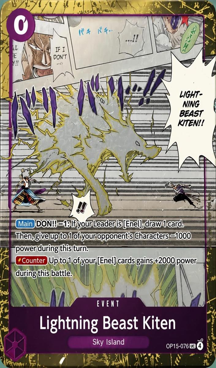 2026 Lightning Beast Kiten [Dash Pack] #OP15-076