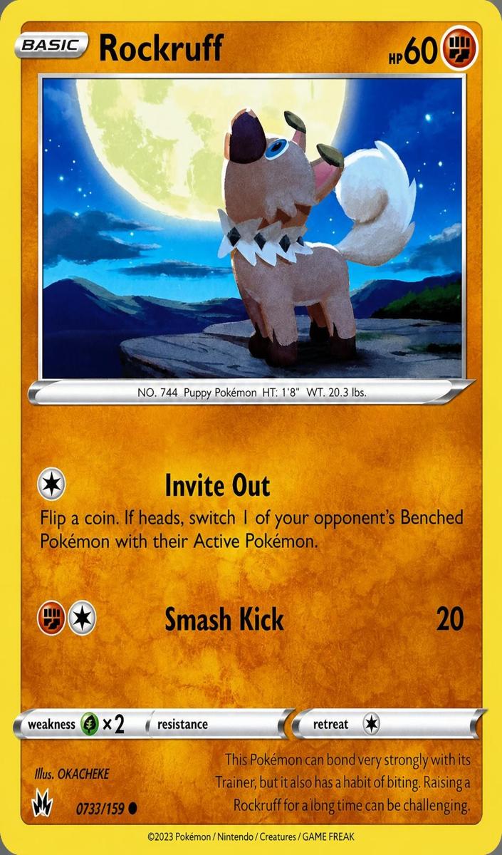 Rockruff 2023 Pokemon Crown Zenith