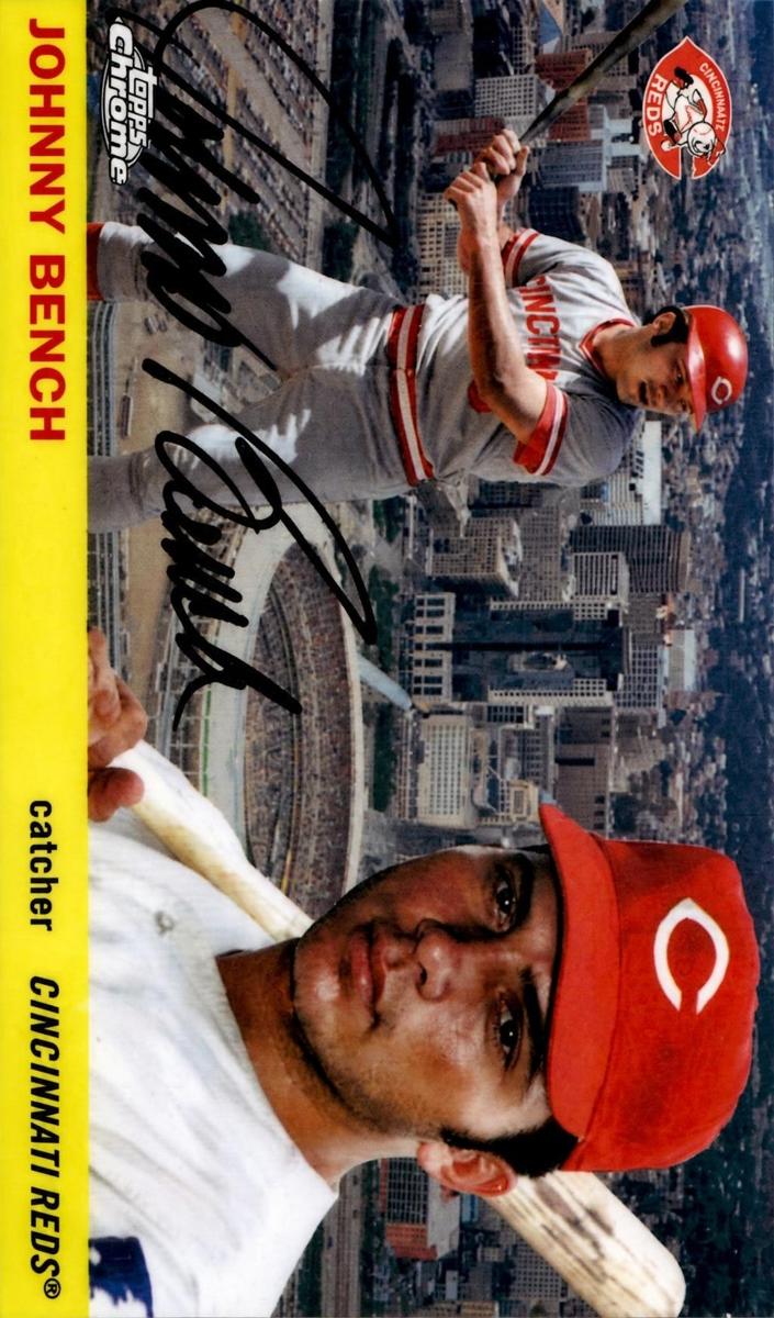 2025 Topps Chrome Platinum 1955 City Variation Johnny Bench #55CV-23 card