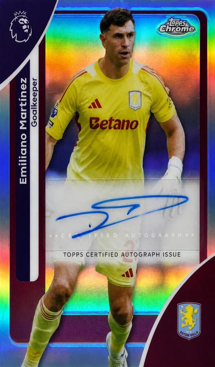 2026 Topps Chrome Premier League Autograph Emiliano Martinez #CA-EM card