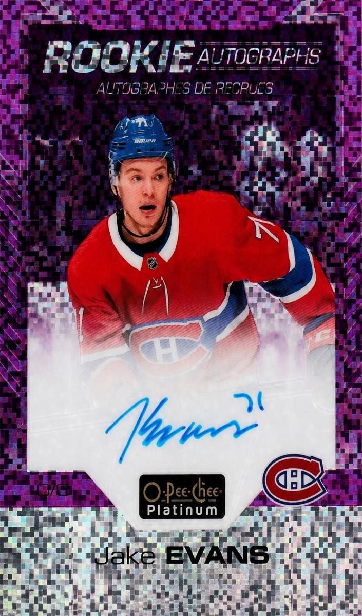 2020 O-Pee-Chee Platinum Jake Evans [Violet Pixels] #R-JE card