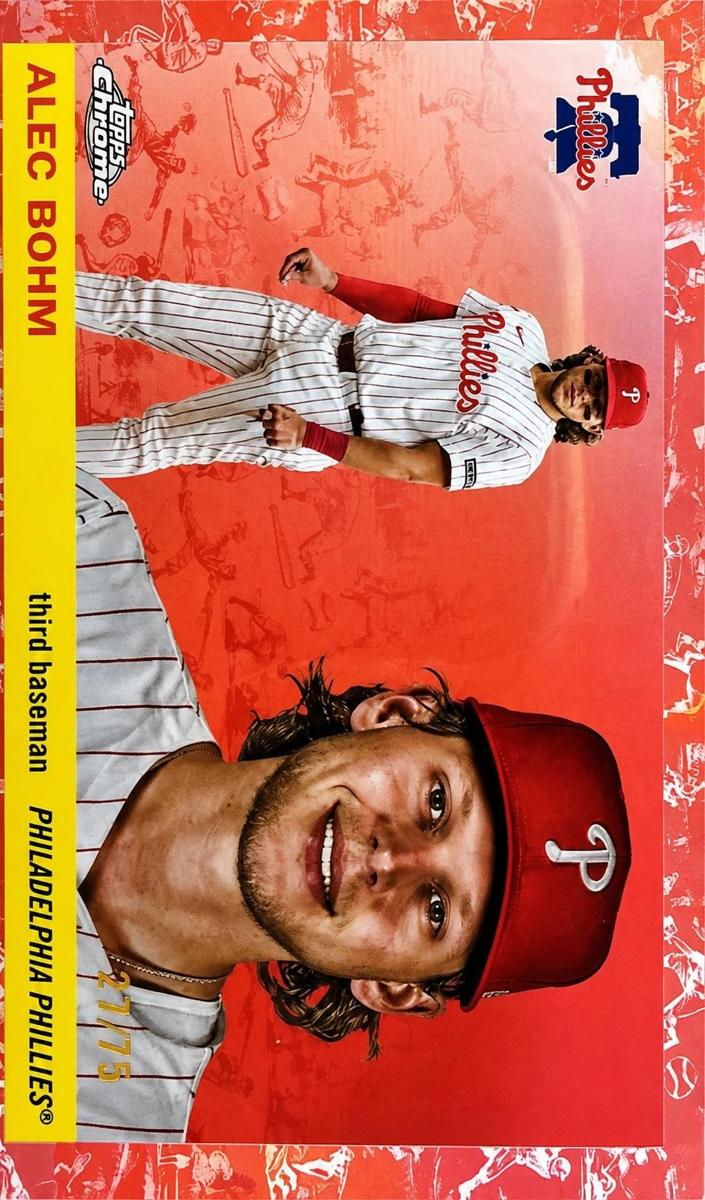2025 Topps Chrome Platinum Alec Bohm [Blue Prism] #189 card