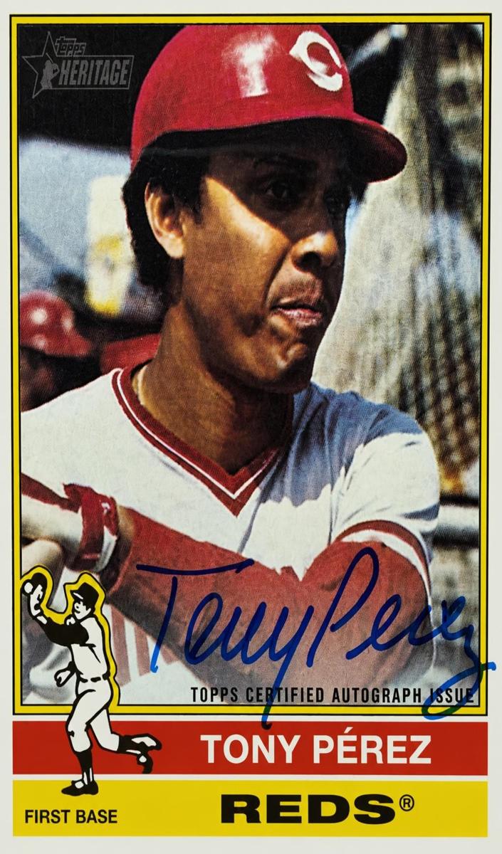 2025 Topps Heritage Real One Autograph Tony Perez #76RO-TP card