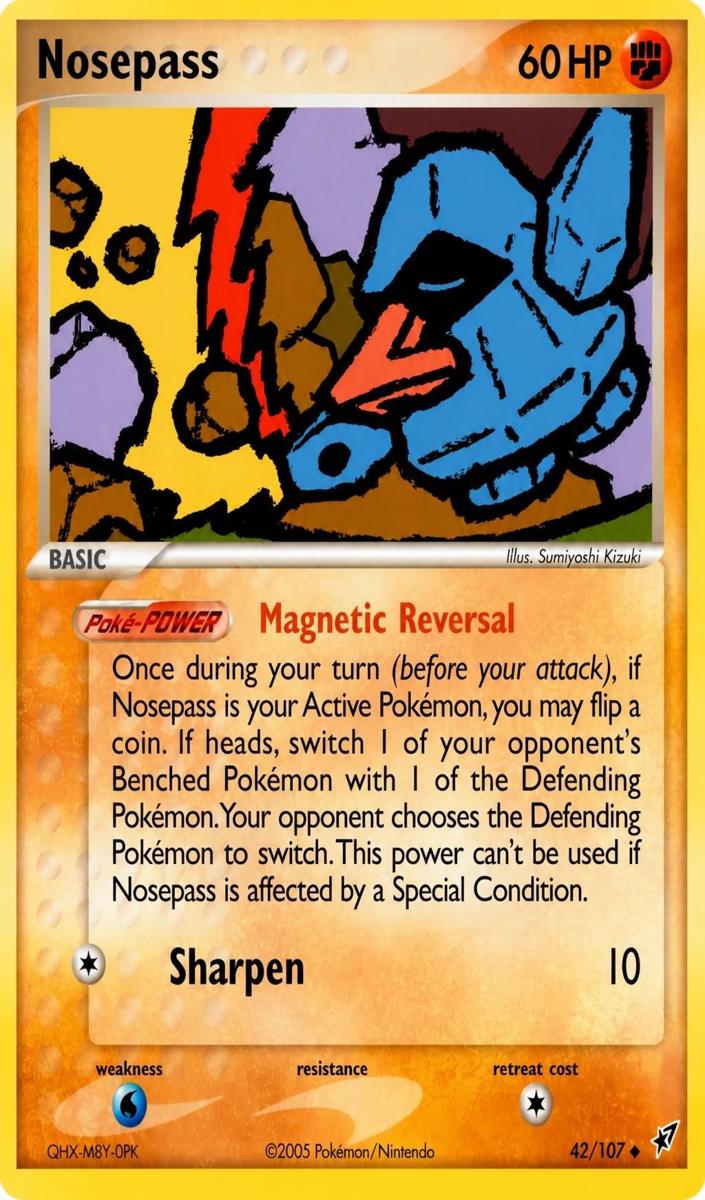 Nosepass 2005 Pokemon EX Deoxys