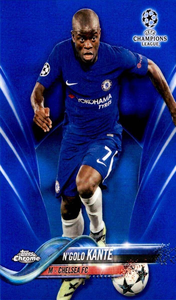 2017 Topps Chrome UEFA Champions League N'Golo Kante [Blue] #76 card