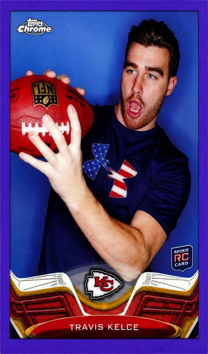 2013 Topps Chrome Travis Kelce [Purple Refractor] #118 card