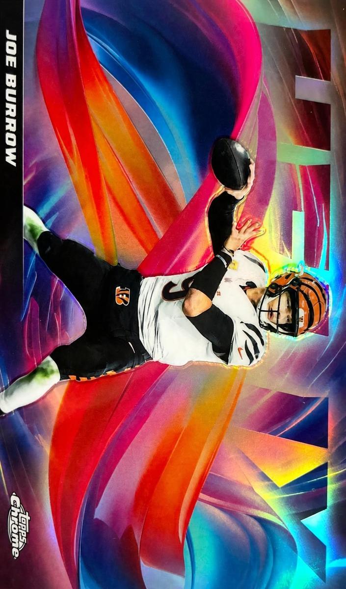 2025 Topps Chrome Helix Joe Burrow #HX-18 card