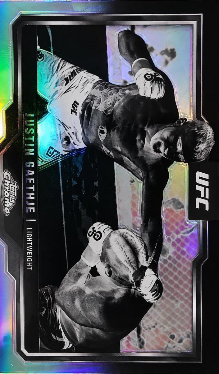 2025 Topps Chrome Justin Gaethje [Negative Refractor] #138 card
