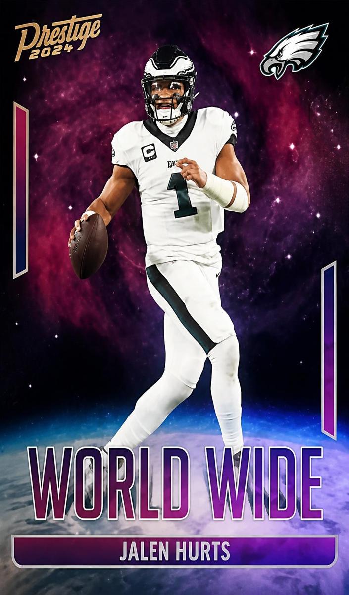 2024 Panini Prestige World Wide Jalen Hurts #WW-JHS card
