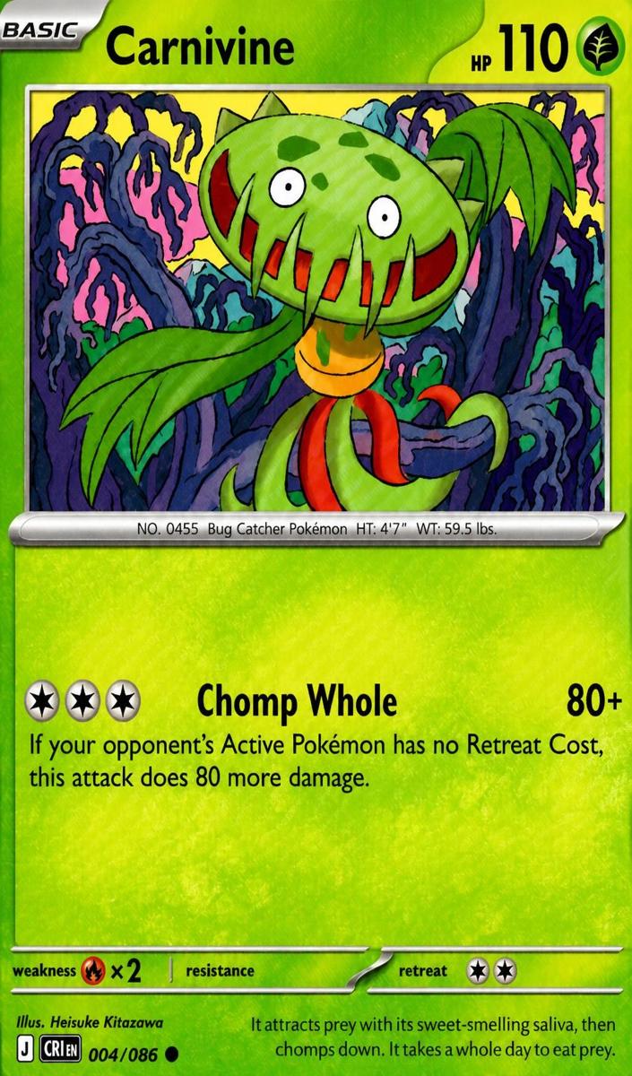 Carnivine 2026 Pokemon Mega Evolution Chaos Rising