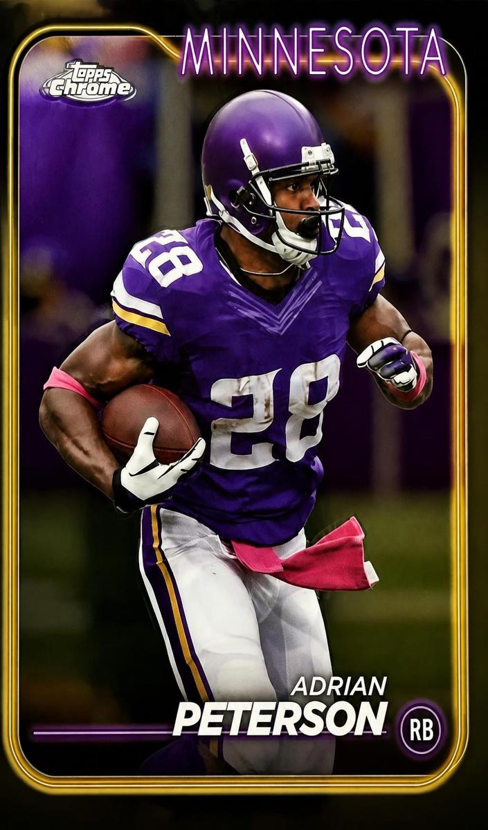 Adrian Peterson 2024 Topps Chrome Football card