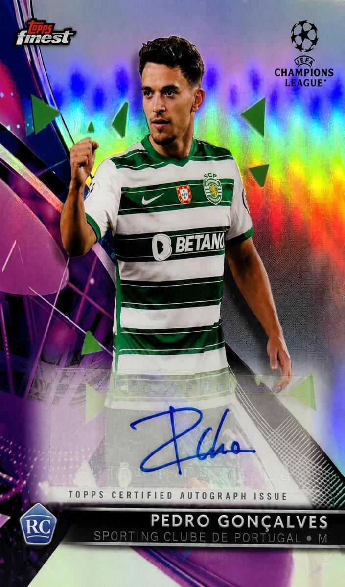 2021 Topps Finest UEFA Champions League Pedro Goncalves #BA-PG card