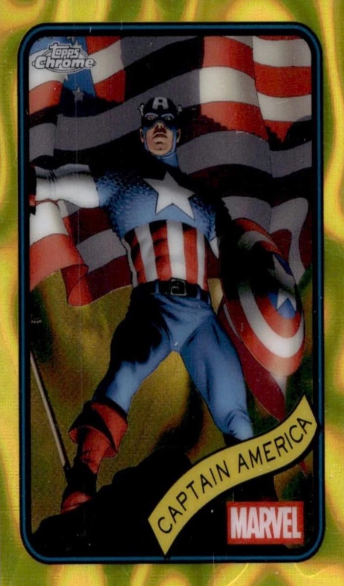 2025 Captain America [Yellow Lava Refractor] #185