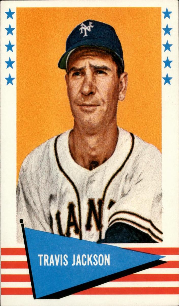 1961 Fleer Baseball Greats F418-3 Travis Jackson #115 card