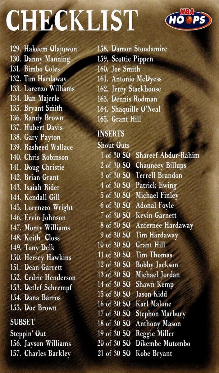 1998 Checklist #167