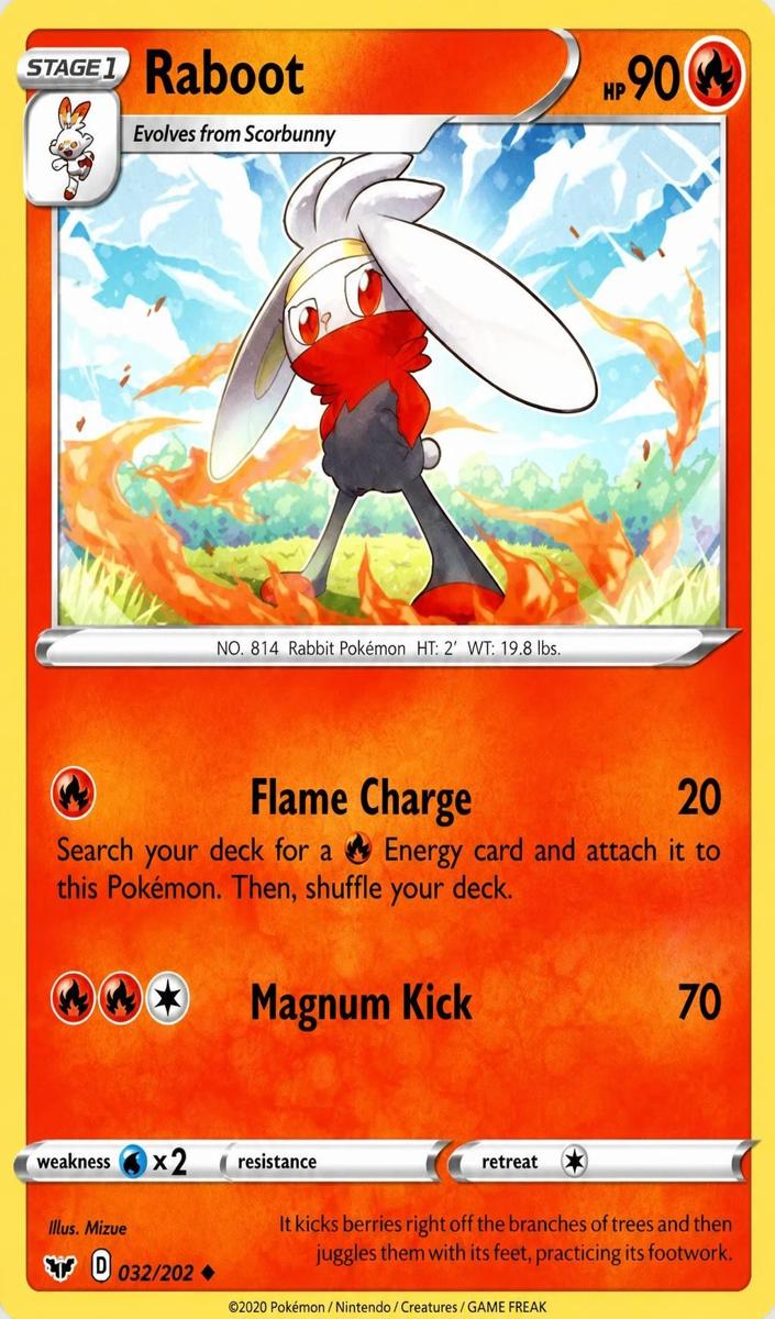 Raboot 2020 Pokemon Sword & Shield