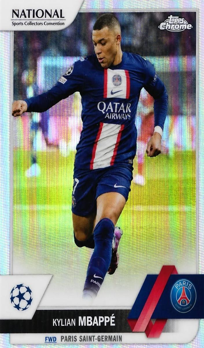 2023 Topps Chrome UEFA Champions League National Convention Kylian Mbappe #UEFA-17 card