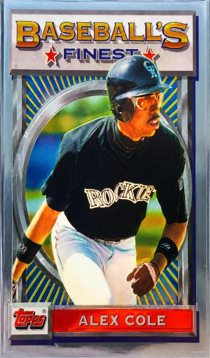 1993 Topps Finest Alex Cole #12 card
