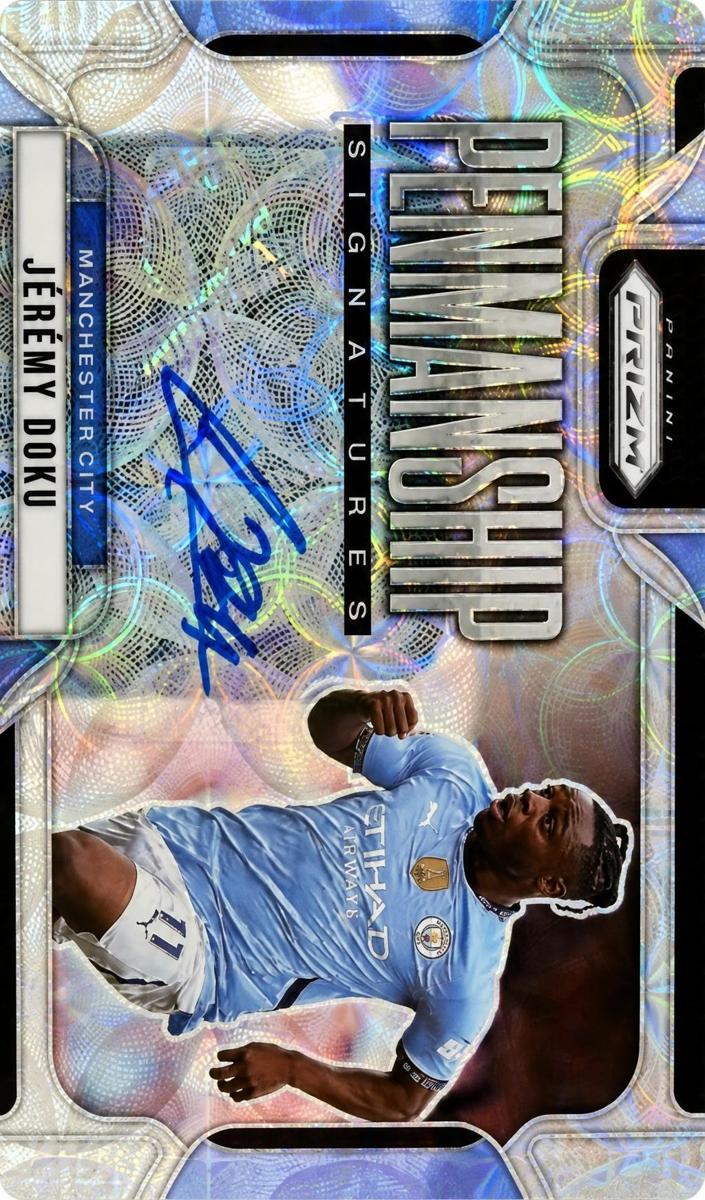 2024 Panini Prizm Premier League Jeremy Doku [Silver] #P-JD card