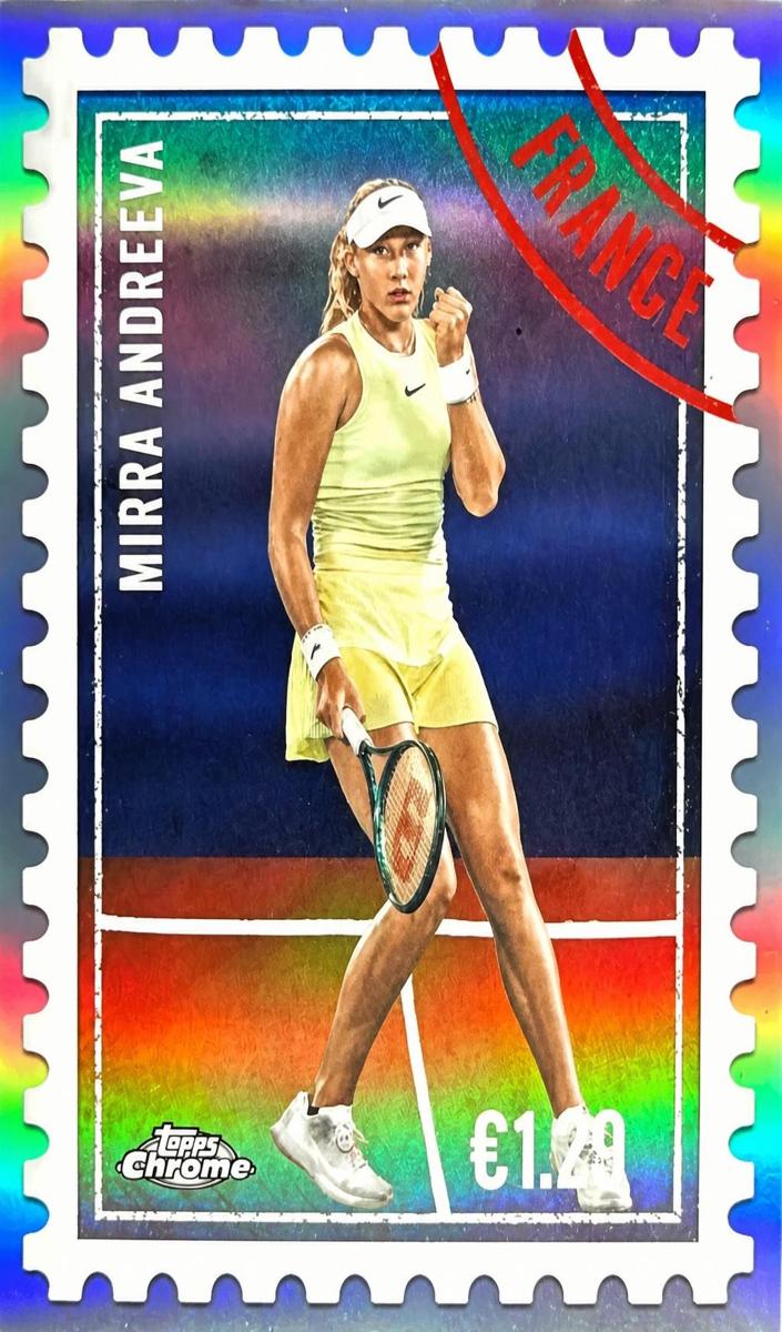 2025 Topps Chrome International Postage Mirra Andreeva #ITP-11 card