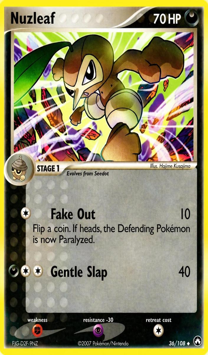 Nuzleaf 2007 Pokemon EX Power Keepers