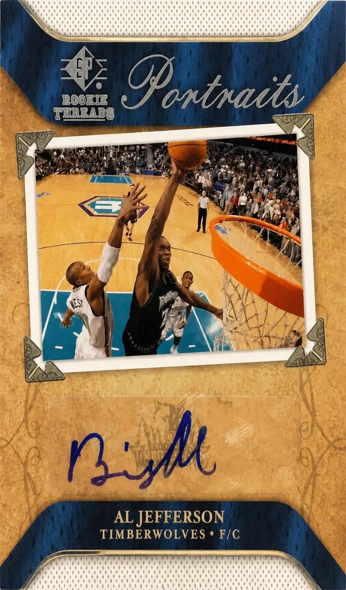 2007 SP Rookie Threads Al Jefferson #PO-AJ card